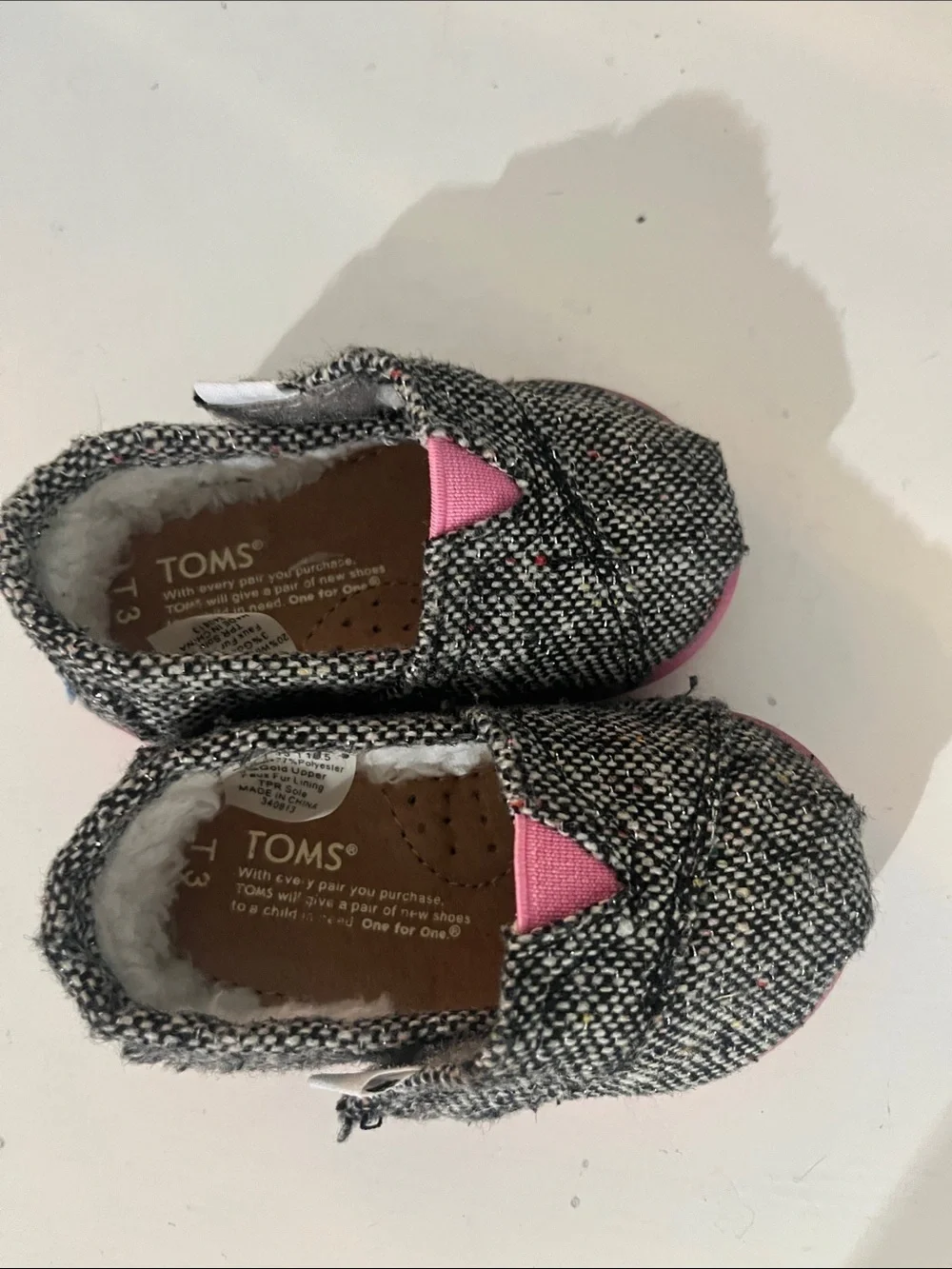 Toms Baby Girls Tweed Shoes Size T3
